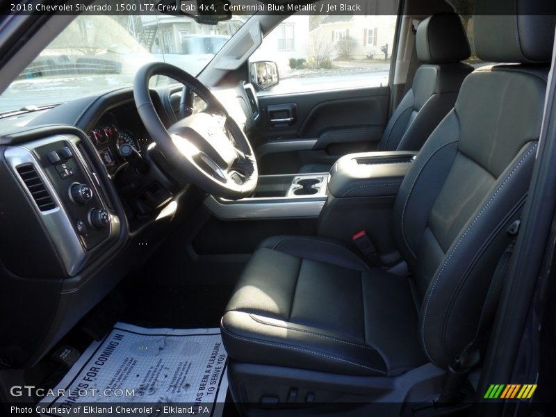 Centennial Blue Metallic / Jet Black 2018 Chevrolet Silverado 1500 LTZ Crew Cab 4x4