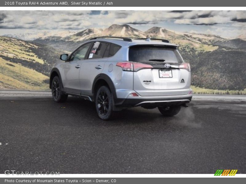 Silver Sky Metallic / Ash 2018 Toyota RAV4 Adventure AWD