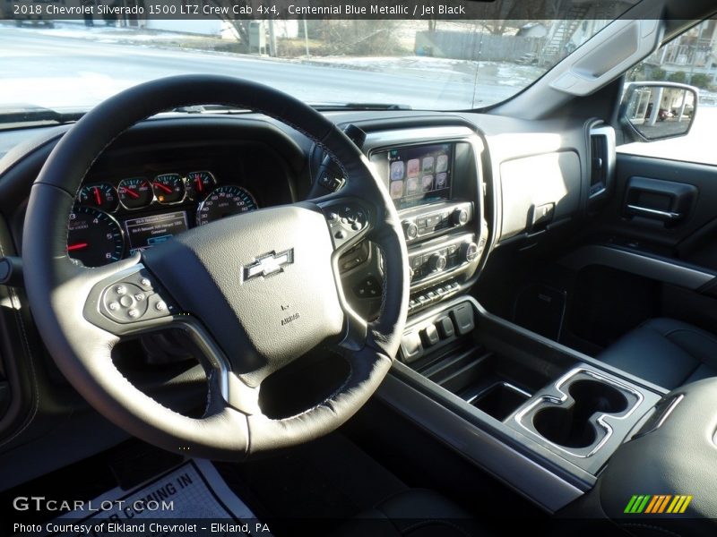 Centennial Blue Metallic / Jet Black 2018 Chevrolet Silverado 1500 LTZ Crew Cab 4x4