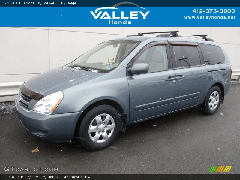 Velvet Blue / Beige 2009 Kia Sedona EX