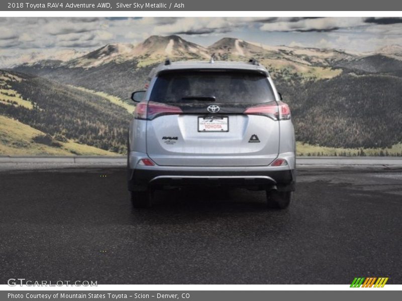 Silver Sky Metallic / Ash 2018 Toyota RAV4 Adventure AWD