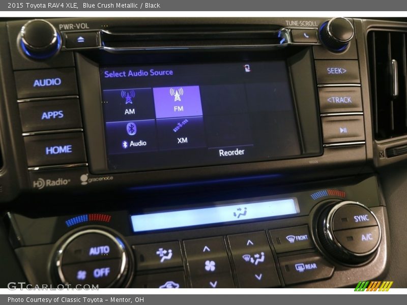 Blue Crush Metallic / Black 2015 Toyota RAV4 XLE