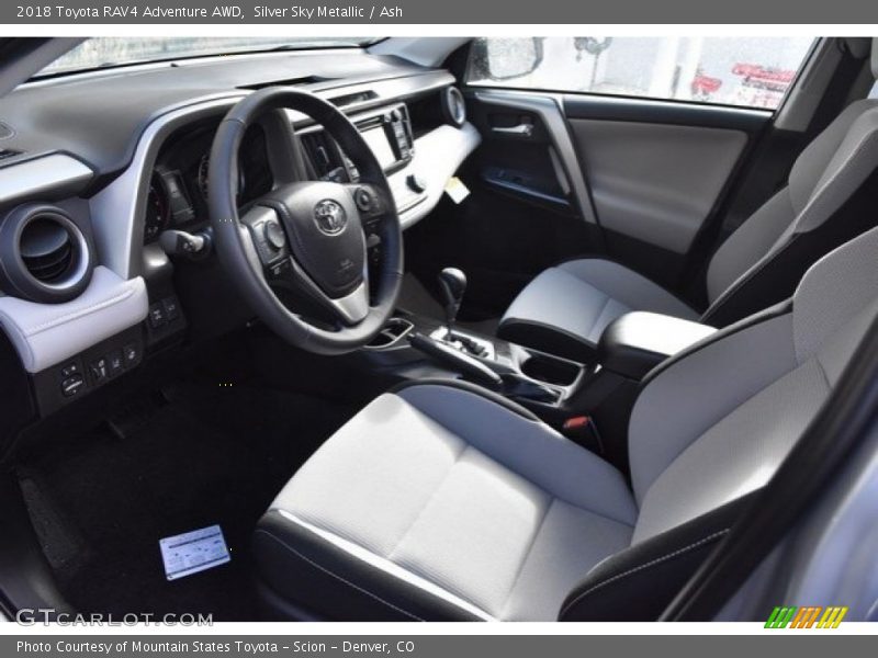 Silver Sky Metallic / Ash 2018 Toyota RAV4 Adventure AWD
