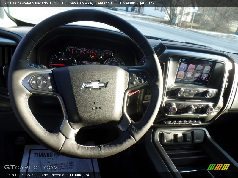Centennial Blue Metallic / Jet Black 2018 Chevrolet Silverado 1500 LTZ Crew Cab 4x4