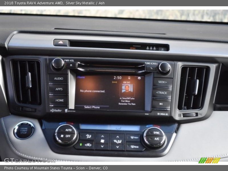 Silver Sky Metallic / Ash 2018 Toyota RAV4 Adventure AWD