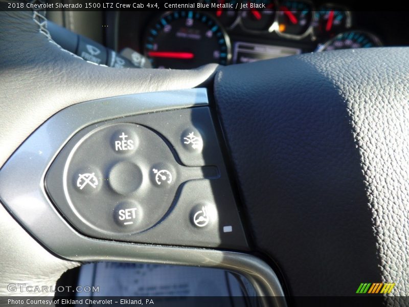Centennial Blue Metallic / Jet Black 2018 Chevrolet Silverado 1500 LTZ Crew Cab 4x4