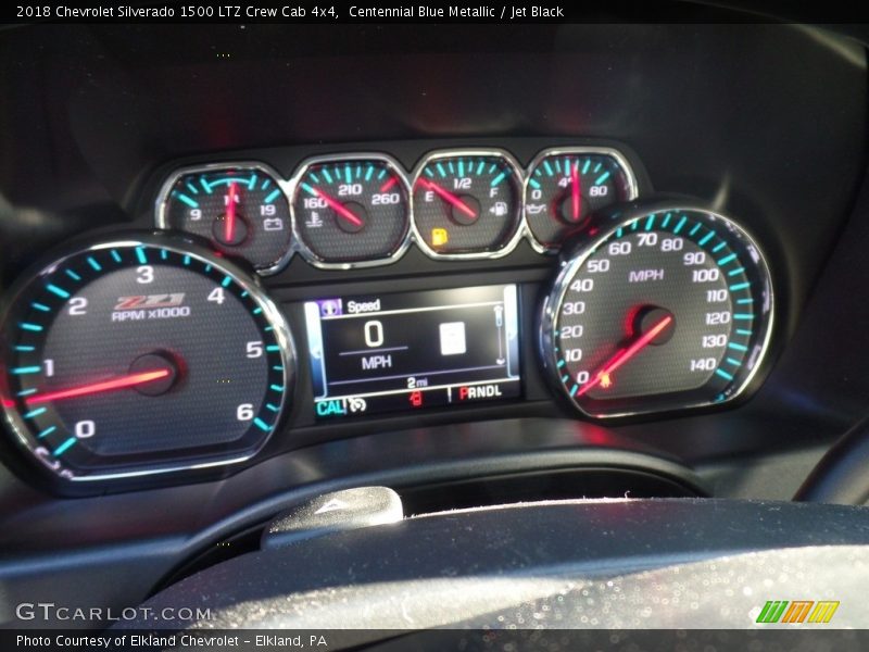 Centennial Blue Metallic / Jet Black 2018 Chevrolet Silverado 1500 LTZ Crew Cab 4x4