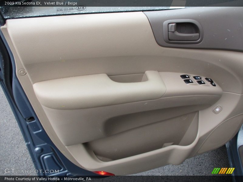 Velvet Blue / Beige 2009 Kia Sedona EX