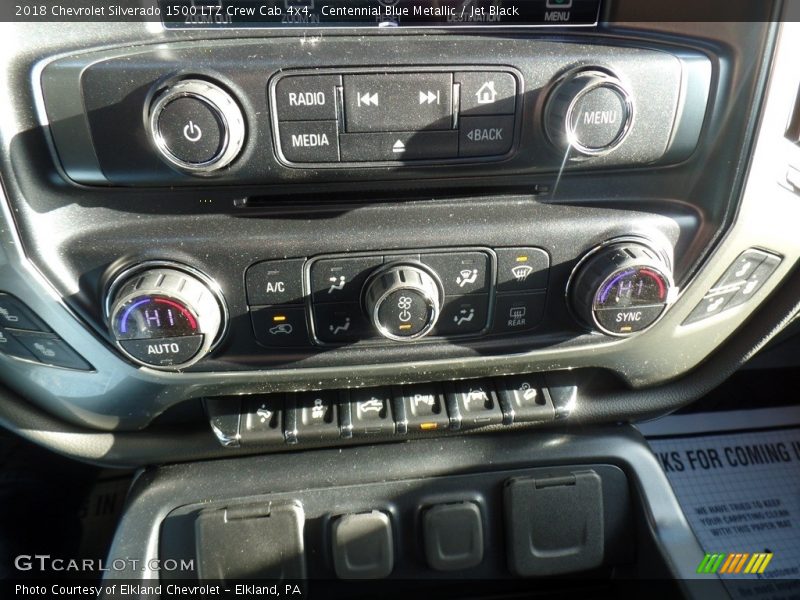 Centennial Blue Metallic / Jet Black 2018 Chevrolet Silverado 1500 LTZ Crew Cab 4x4