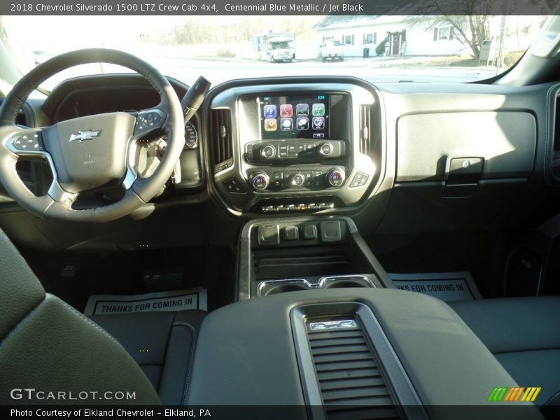 Centennial Blue Metallic / Jet Black 2018 Chevrolet Silverado 1500 LTZ Crew Cab 4x4