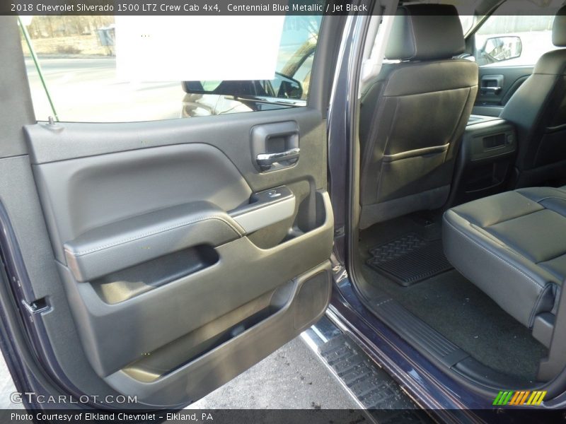 Centennial Blue Metallic / Jet Black 2018 Chevrolet Silverado 1500 LTZ Crew Cab 4x4