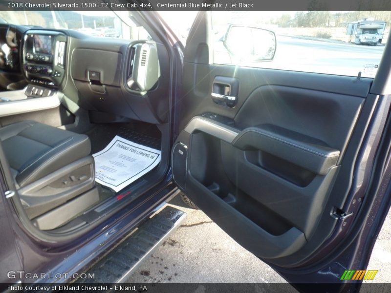 Centennial Blue Metallic / Jet Black 2018 Chevrolet Silverado 1500 LTZ Crew Cab 4x4