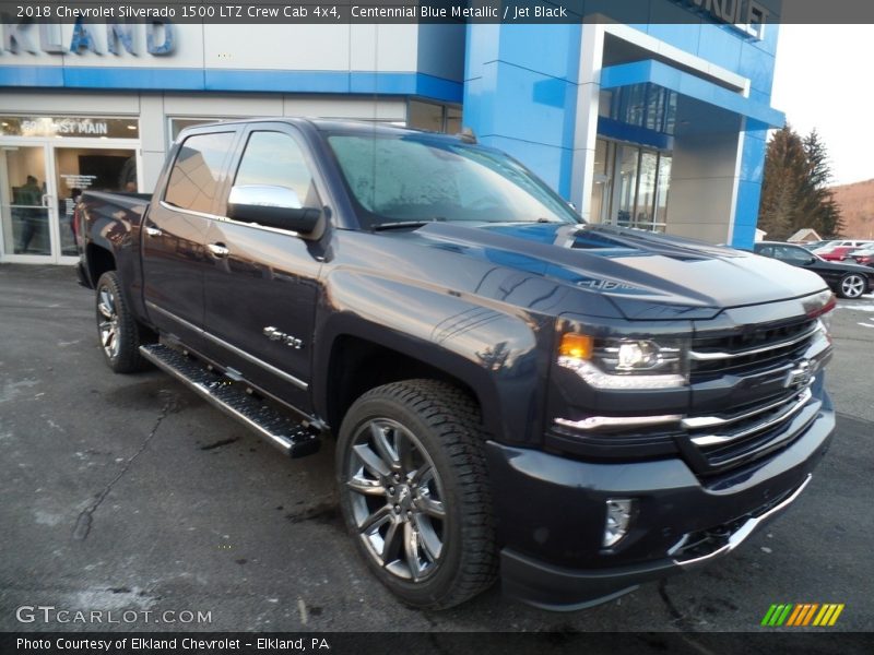 Centennial Blue Metallic / Jet Black 2018 Chevrolet Silverado 1500 LTZ Crew Cab 4x4