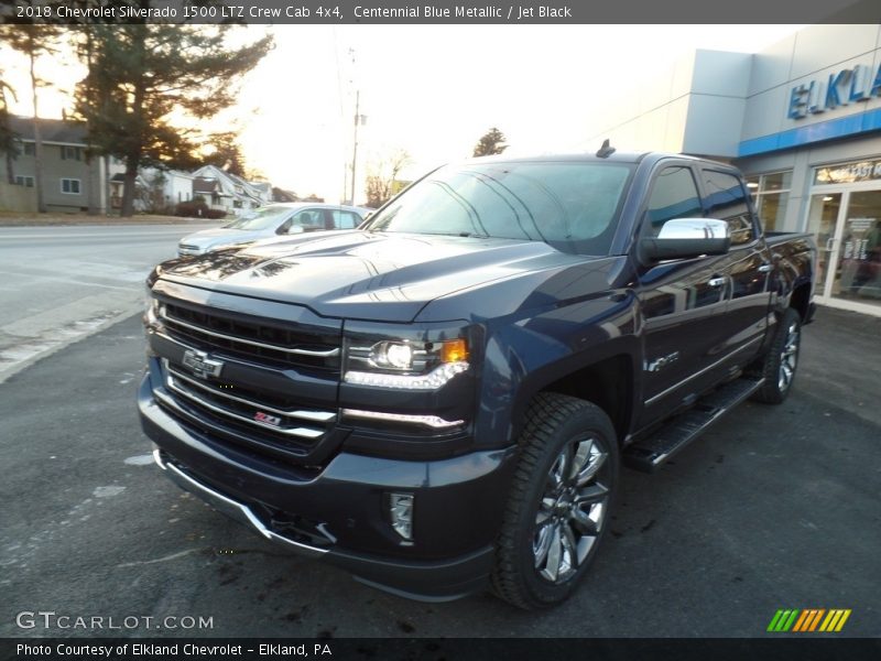 Centennial Blue Metallic / Jet Black 2018 Chevrolet Silverado 1500 LTZ Crew Cab 4x4