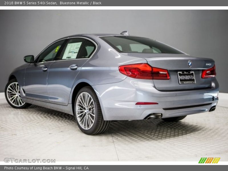Bluestone Metallic / Black 2018 BMW 5 Series 540i Sedan