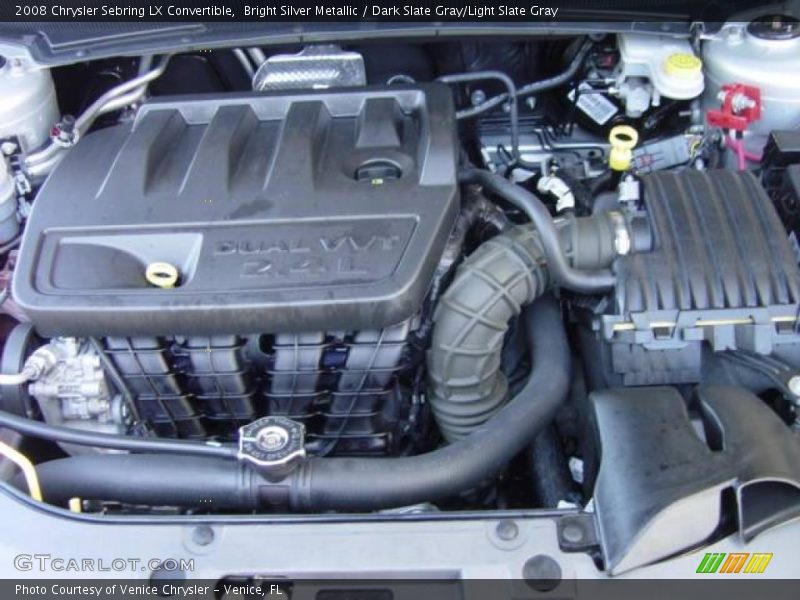 Bright Silver Metallic / Dark Slate Gray/Light Slate Gray 2008 Chrysler Sebring LX Convertible