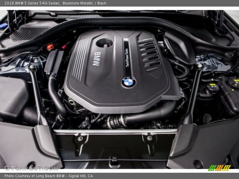 Bluestone Metallic / Black 2018 BMW 5 Series 540i Sedan