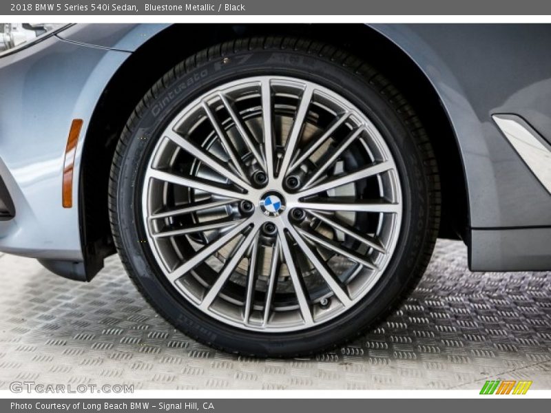 Bluestone Metallic / Black 2018 BMW 5 Series 540i Sedan