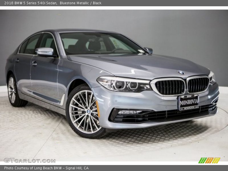 Bluestone Metallic / Black 2018 BMW 5 Series 540i Sedan