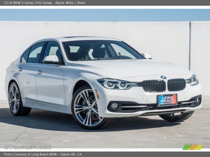 Alpine White / Black 2018 BMW 3 Series 340i Sedan