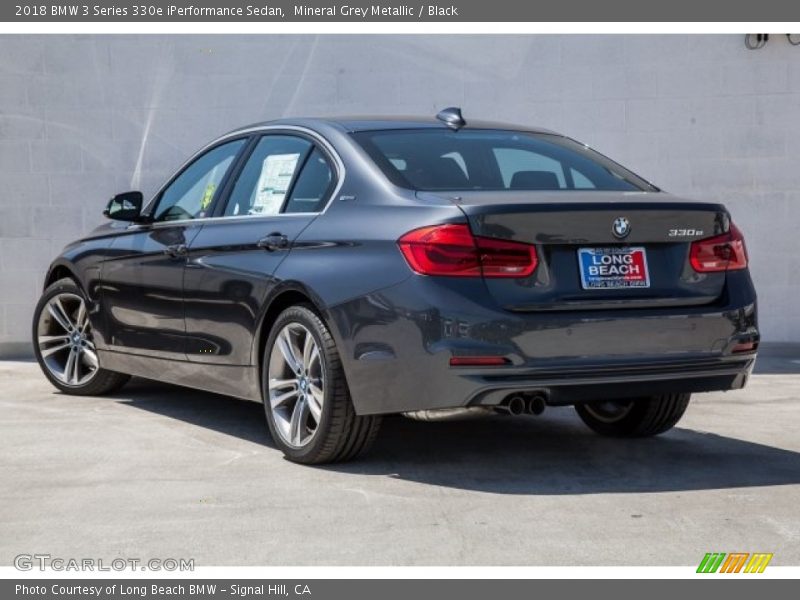 Mineral Grey Metallic / Black 2018 BMW 3 Series 330e iPerformance Sedan