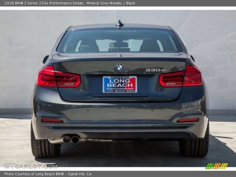 Mineral Grey Metallic / Black 2018 BMW 3 Series 330e iPerformance Sedan