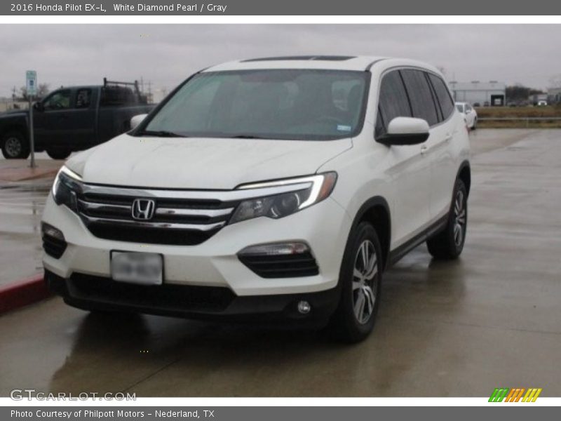 White Diamond Pearl / Gray 2016 Honda Pilot EX-L