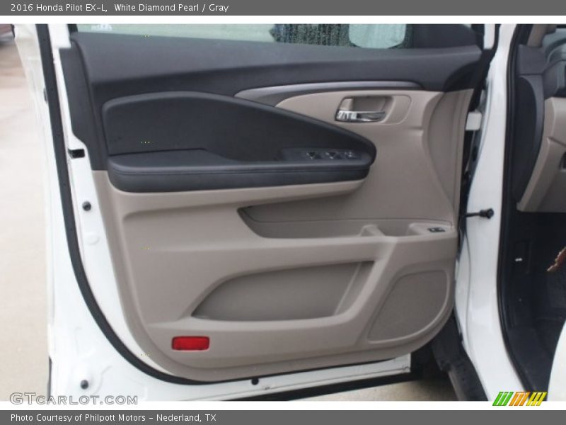 White Diamond Pearl / Gray 2016 Honda Pilot EX-L
