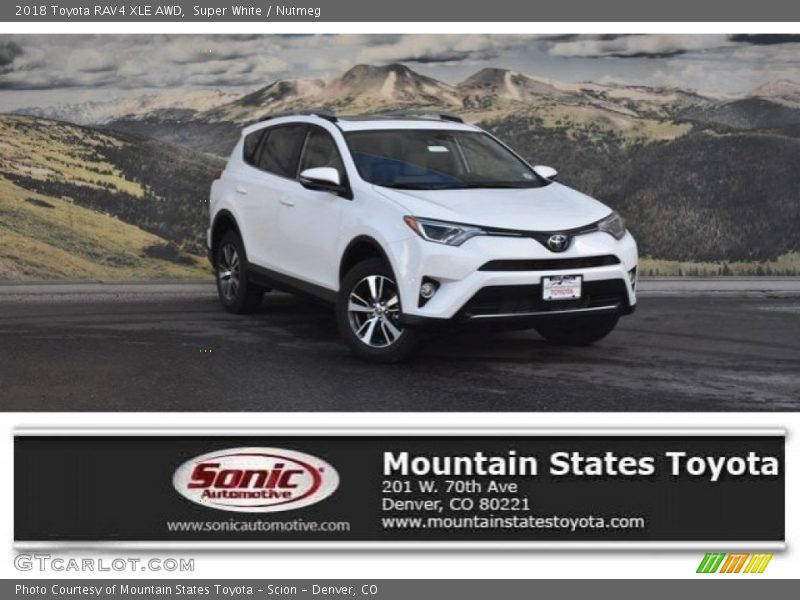 Super White / Nutmeg 2018 Toyota RAV4 XLE AWD