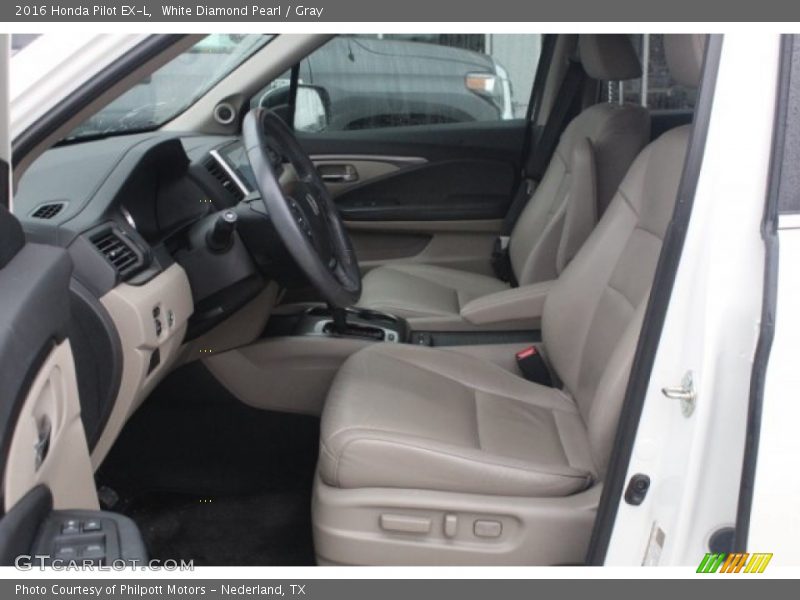 White Diamond Pearl / Gray 2016 Honda Pilot EX-L