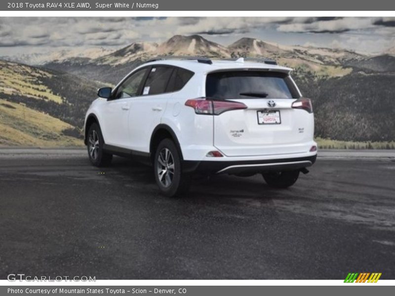 Super White / Nutmeg 2018 Toyota RAV4 XLE AWD