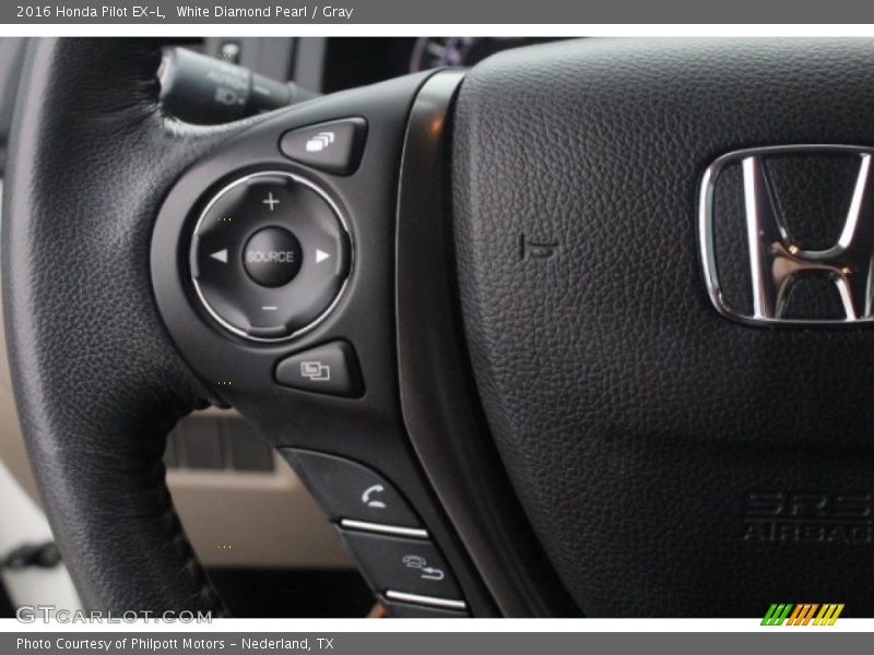 White Diamond Pearl / Gray 2016 Honda Pilot EX-L