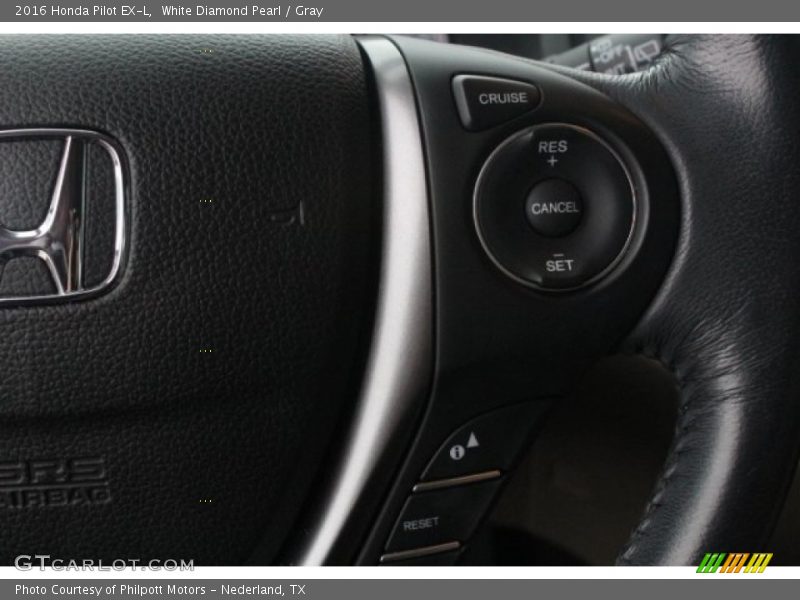 White Diamond Pearl / Gray 2016 Honda Pilot EX-L