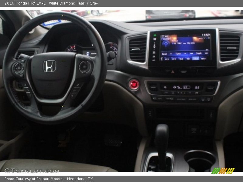 White Diamond Pearl / Gray 2016 Honda Pilot EX-L