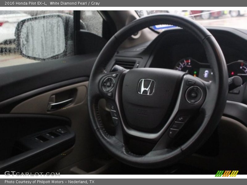White Diamond Pearl / Gray 2016 Honda Pilot EX-L