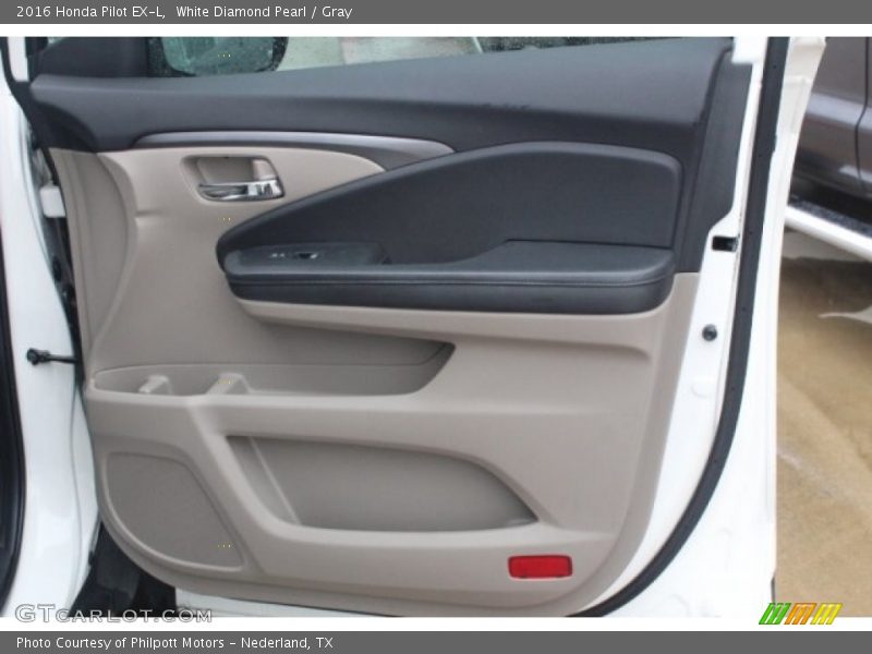 White Diamond Pearl / Gray 2016 Honda Pilot EX-L