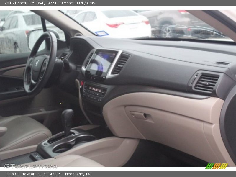 White Diamond Pearl / Gray 2016 Honda Pilot EX-L
