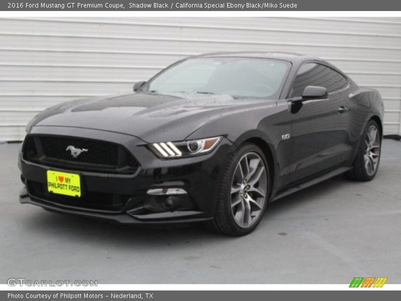 Shadow Black / California Special Ebony Black/Miko Suede 2016 Ford Mustang GT Premium Coupe