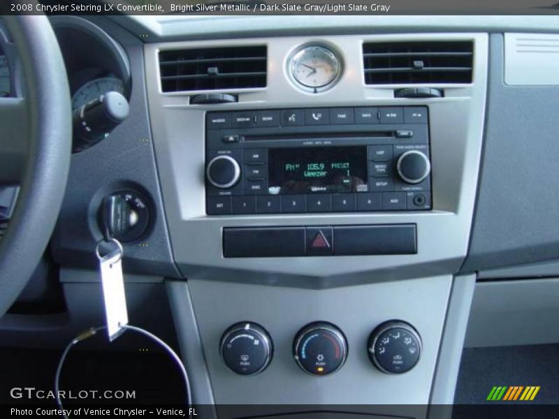 Bright Silver Metallic / Dark Slate Gray/Light Slate Gray 2008 Chrysler Sebring LX Convertible