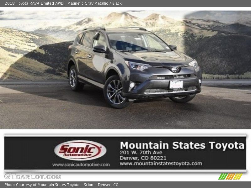 Magnetic Gray Metallic / Black 2018 Toyota RAV4 Limited AWD