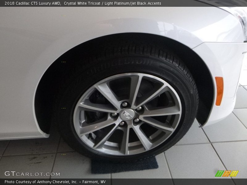Crystal White Tricoat / Light Platinum/Jet Black Accents 2018 Cadillac CTS Luxury AWD