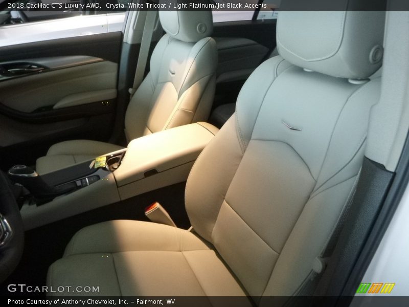 Crystal White Tricoat / Light Platinum/Jet Black Accents 2018 Cadillac CTS Luxury AWD