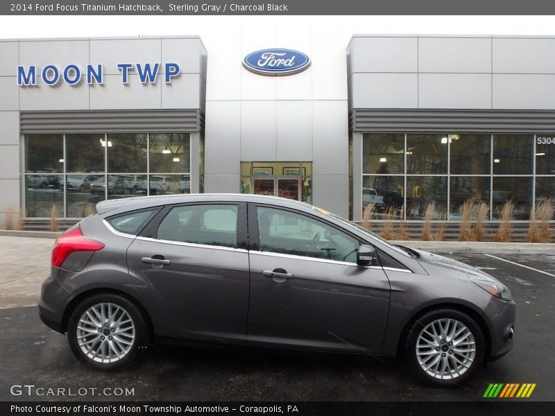 Sterling Gray / Charcoal Black 2014 Ford Focus Titanium Hatchback