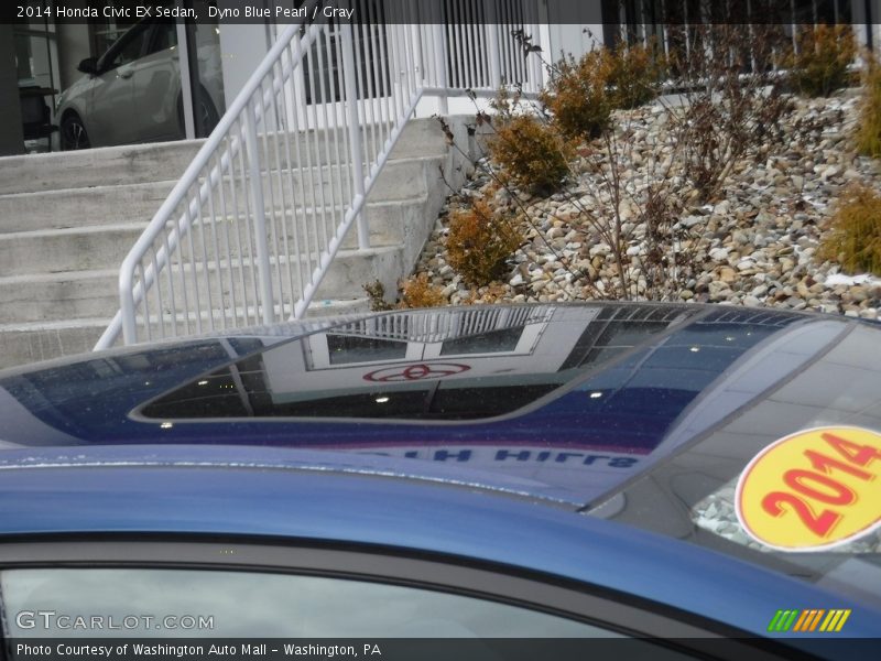Dyno Blue Pearl / Gray 2014 Honda Civic EX Sedan