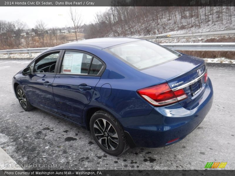 Dyno Blue Pearl / Gray 2014 Honda Civic EX Sedan