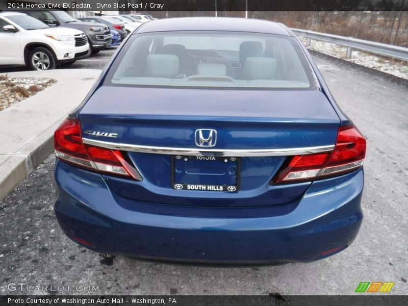 Dyno Blue Pearl / Gray 2014 Honda Civic EX Sedan