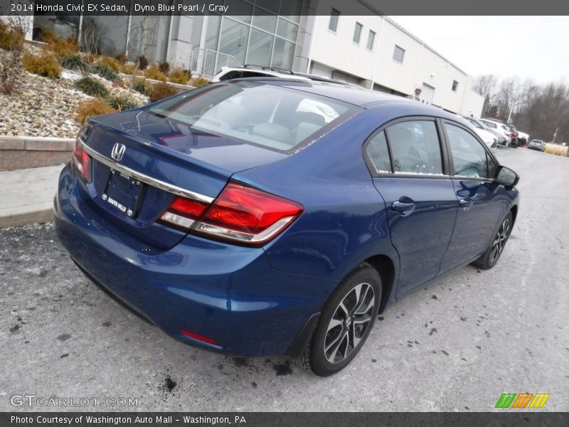 Dyno Blue Pearl / Gray 2014 Honda Civic EX Sedan