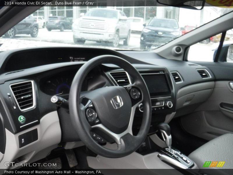 Dyno Blue Pearl / Gray 2014 Honda Civic EX Sedan