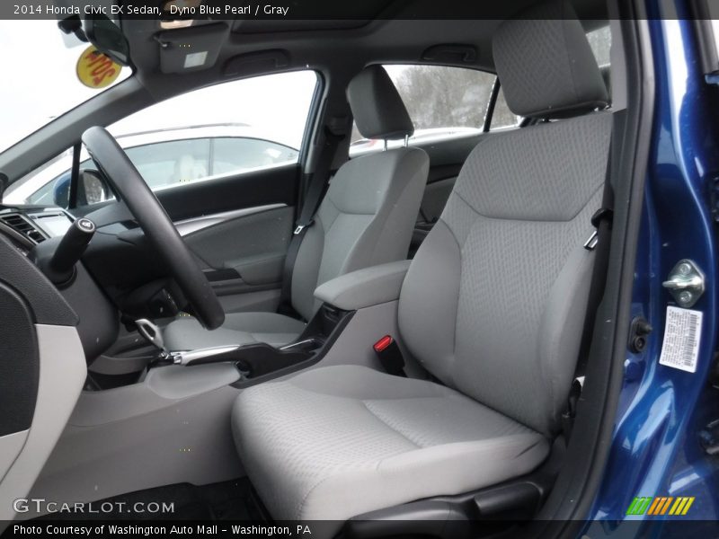 Dyno Blue Pearl / Gray 2014 Honda Civic EX Sedan