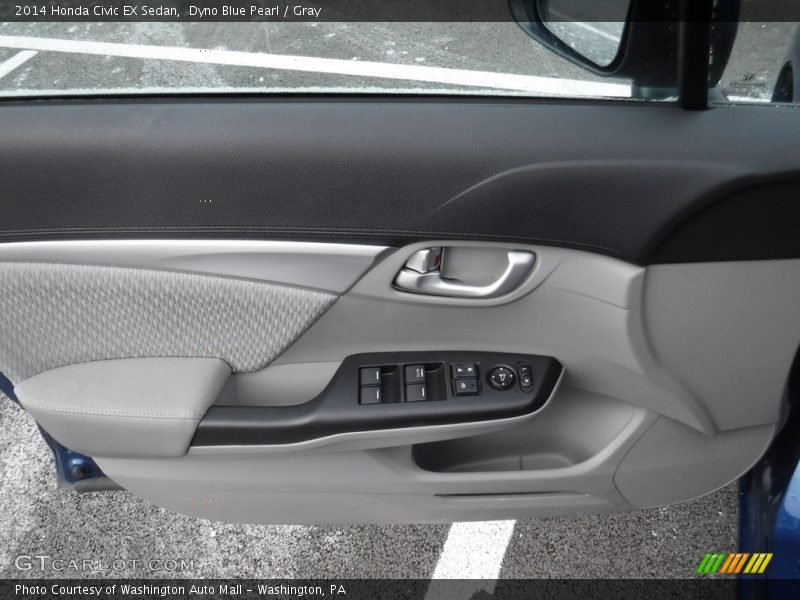 Dyno Blue Pearl / Gray 2014 Honda Civic EX Sedan